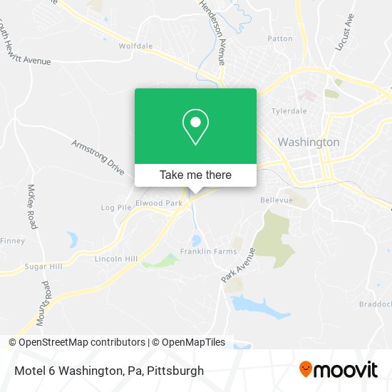 Mapa de Motel 6 Washington, Pa