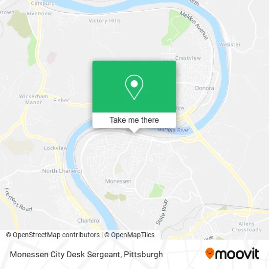 Monessen City Desk Sergeant map