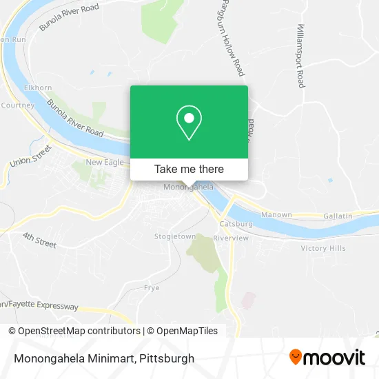 Monongahela Minimart map