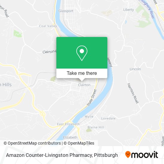 Amazon Counter-Livingston Pharmacy map