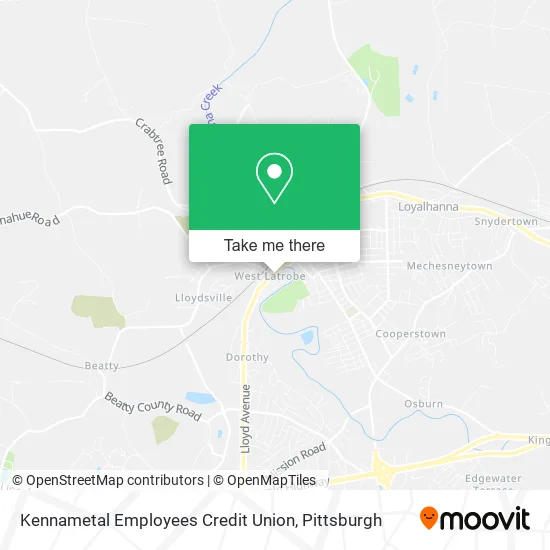 Kennametal Employees Credit Union map
