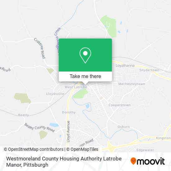 Mapa de Westmoreland County Housing Authority Latrobe Manor