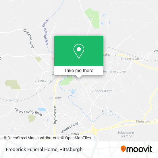 Frederick Funeral Home map