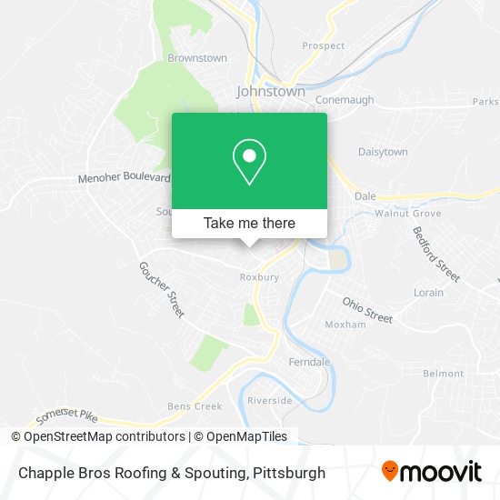 Chapple Bros Roofing & Spouting map