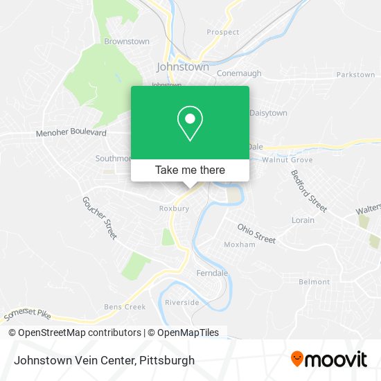 Johnstown Vein Center map