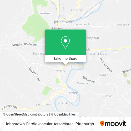 Johnstown Cardiovascular Associates map