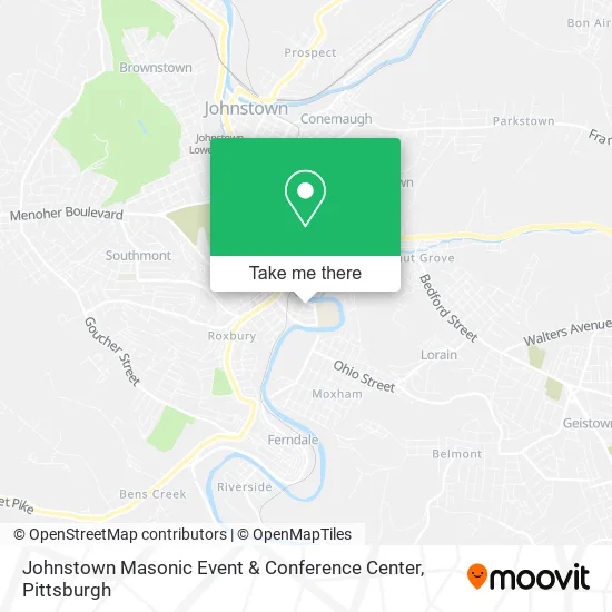 Mapa de Johnstown Masonic Event & Conference Center