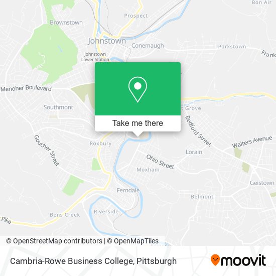 Cambria-Rowe Business College map