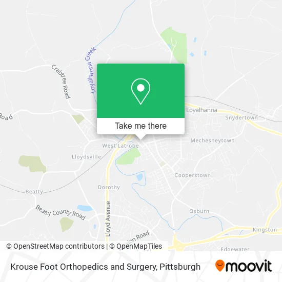 Krouse Foot Orthopedics and Surgery map