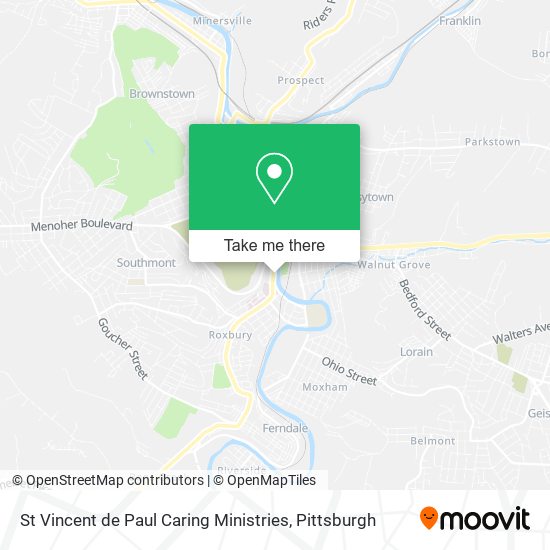 St Vincent de Paul Caring Ministries map