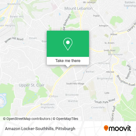 Amazon Locker-Southhills map