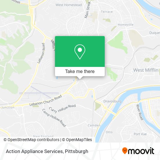 Action Appliance Services map
