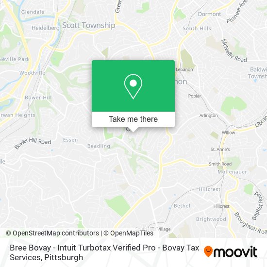 Bree Bovay - Intuit Turbotax Verified Pro - Bovay Tax Services map