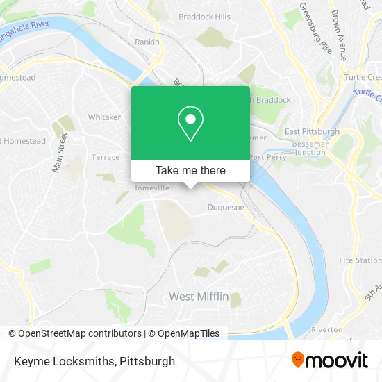Keyme Locksmiths map