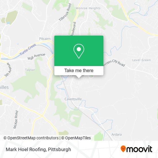 Mark Hoel Roofing map