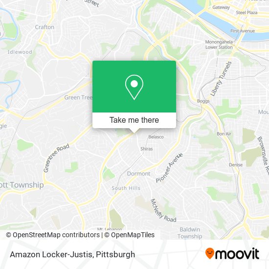 Amazon Locker-Justis map