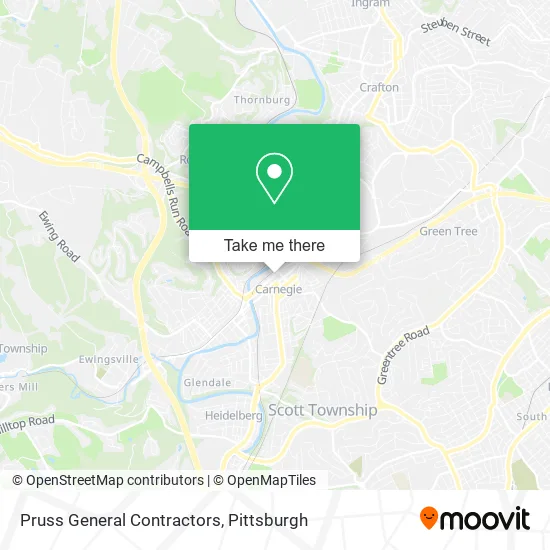 Pruss General Contractors map
