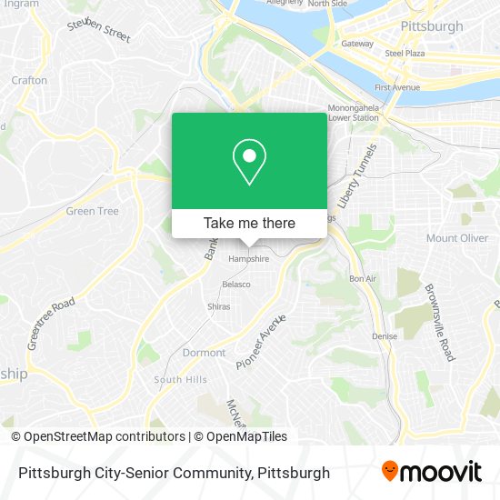Mapa de Pittsburgh City-Senior Community