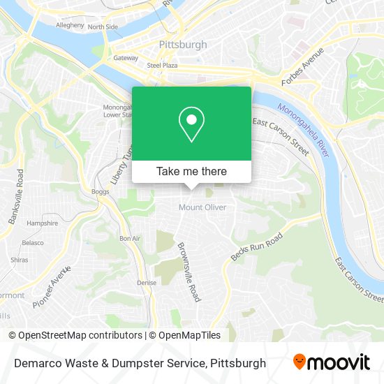 Mapa de Demarco Waste & Dumpster Service