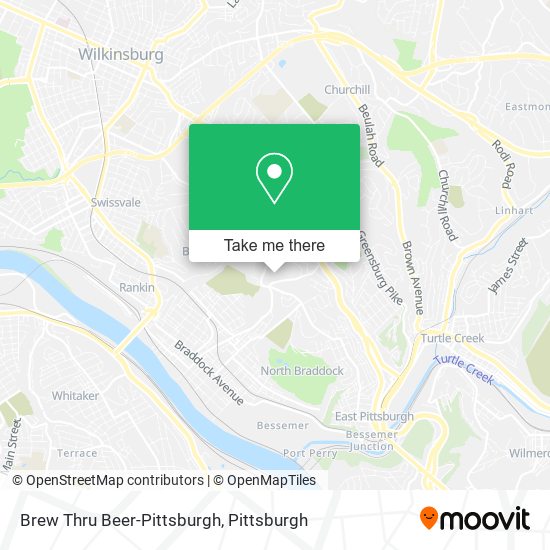 Brew Thru Beer-Pittsburgh map