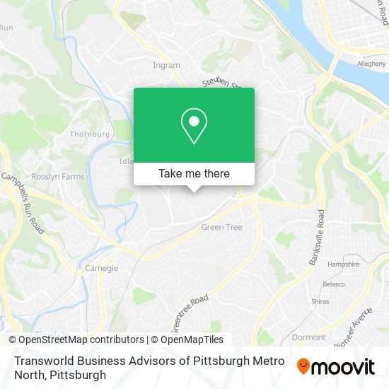 Transworld Business Advisors of Pittsburgh Metro North map