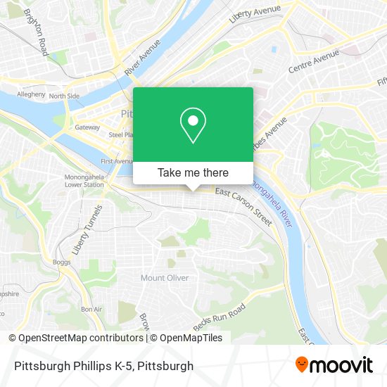 Pittsburgh Phillips K-5 map