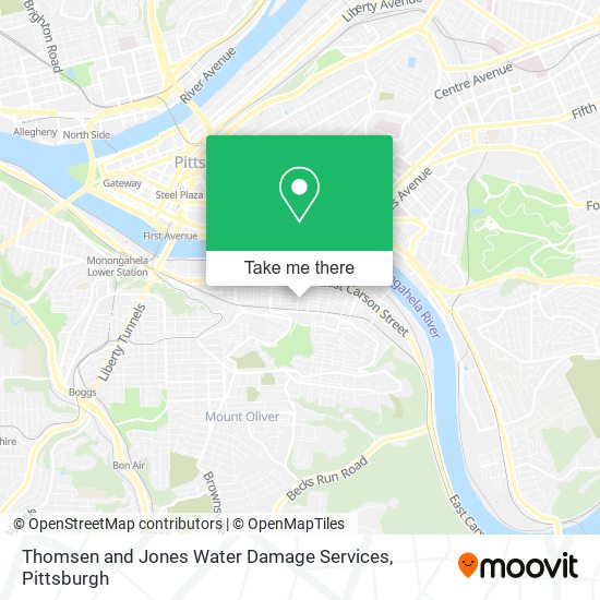 Thomsen and Jones Water Damage Services map