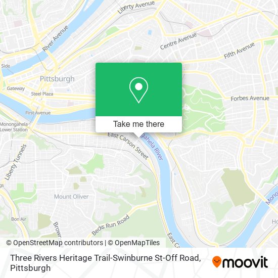 Three Rivers Heritage Trail-Swinburne St-Off Road map