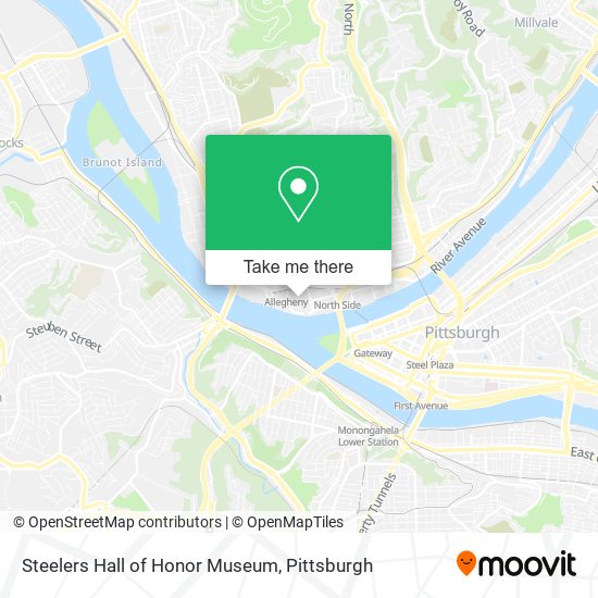 Steelers Hall of Honor Museum map