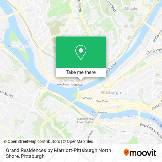 Grand Residences by Marriott-Pittsburgh North Shore map