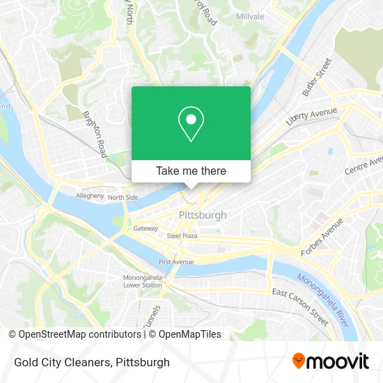 Gold City Cleaners map