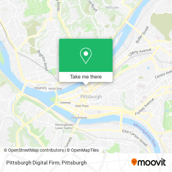 Pittsburgh Digital Firm map