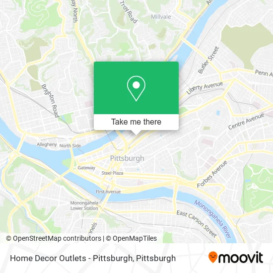 Home Decor Outlets - Pittsburgh map
