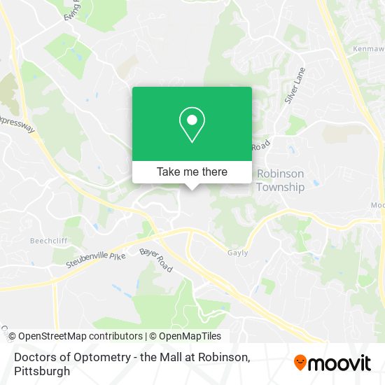 Mapa de Doctors of Optometry - the Mall at Robinson