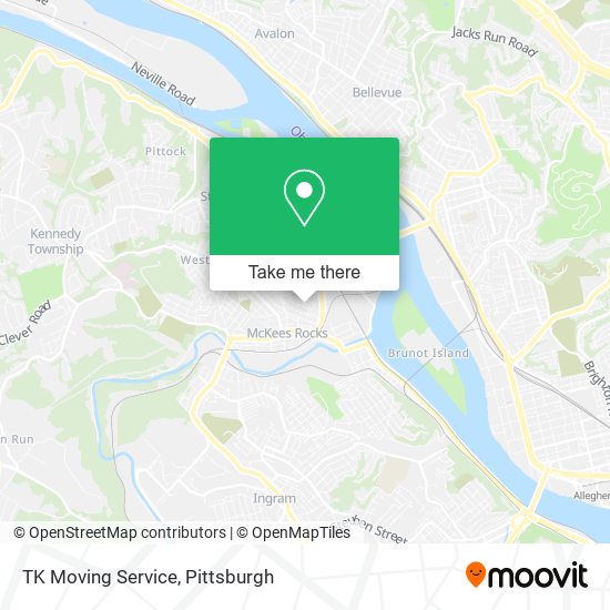 Mapa de TK Moving Service