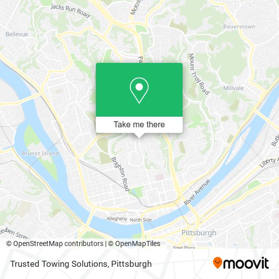 Mapa de Trusted Towing Solutions