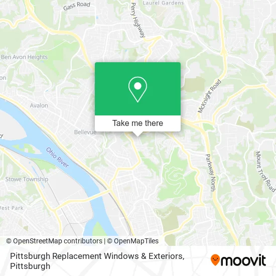 Pittsburgh Replacement Windows & Exteriors map