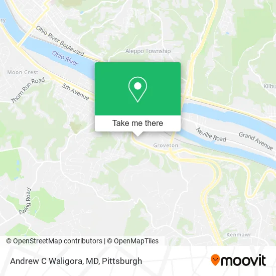 Andrew C Waligora, MD map