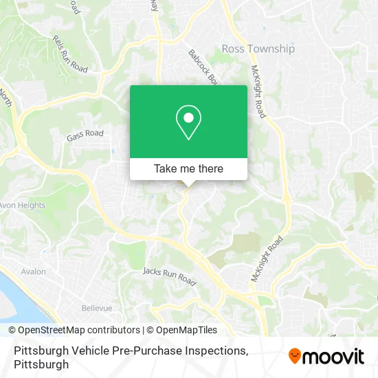 Pittsburgh Vehicle Pre-Purchase Inspections map