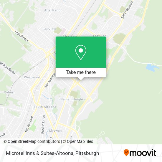 Mapa de Microtel Inns & Suites-Altoona