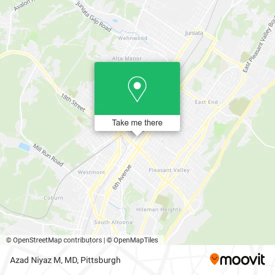 Azad Niyaz M, MD map