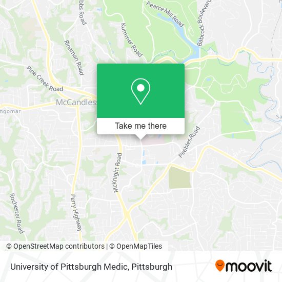 Mapa de University of Pittsburgh Medic