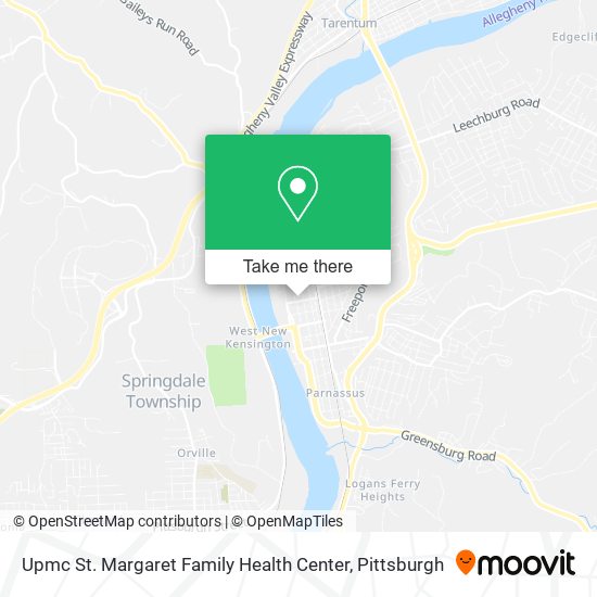 Upmc St. Margaret Family Health Center map