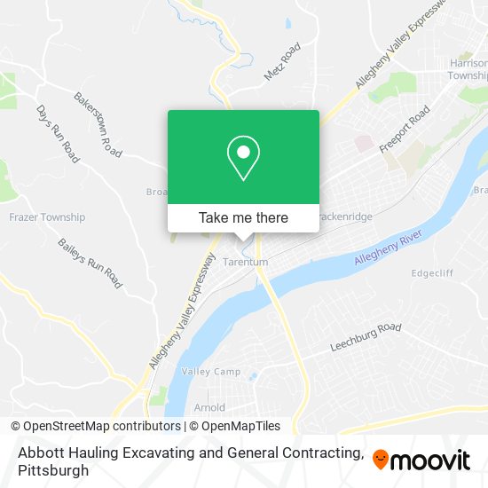 Abbott Hauling Excavating and General Contracting map