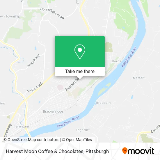 Harvest Moon Coffee & Chocolates map