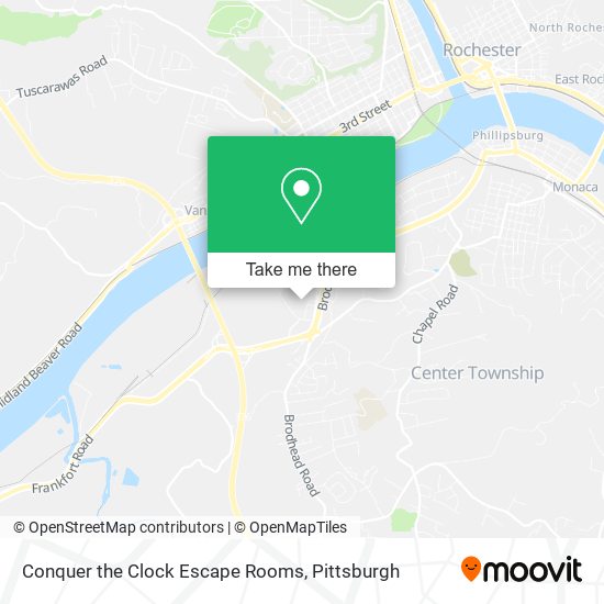 Mapa de Conquer the Clock Escape Rooms
