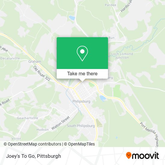 Joey's To Go map