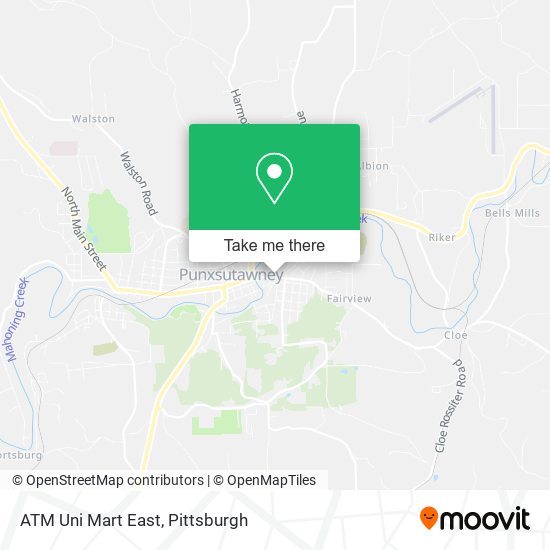 ATM Uni Mart East map