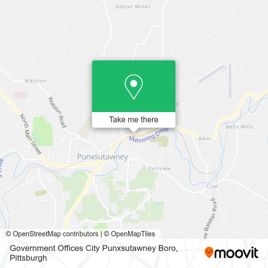 Government Offices City Punxsutawney Boro map
