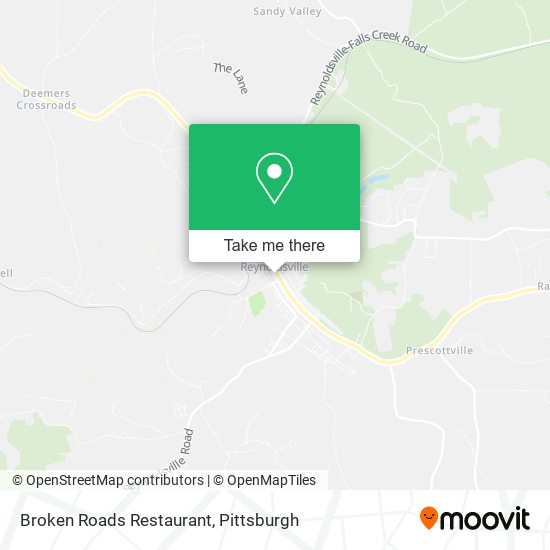 Broken Roads Restaurant map